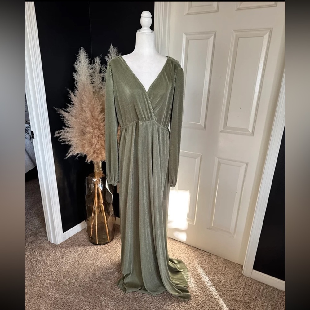 NWT Baltic Born Venus Sage Pleated Maxi Dress Size XXXLarge - Picture 7 of 12